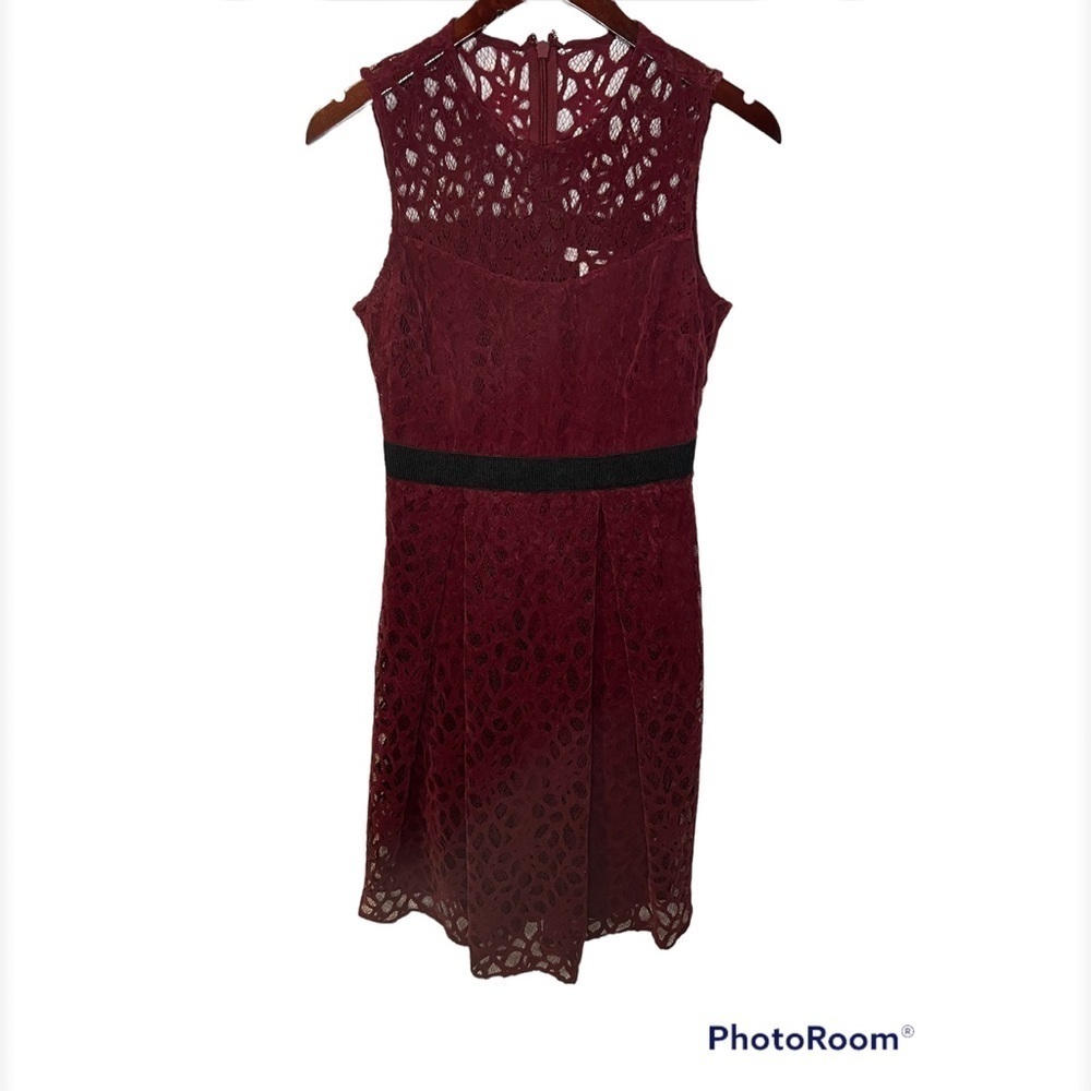 Eva Mendes x New Yorkâ & Company dark maroon lace dress
